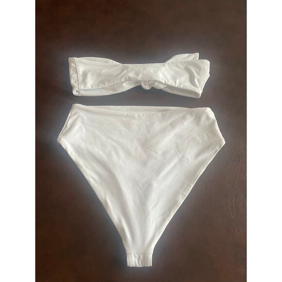Susanna Monaco white bikini, high waisted bottom sugar white small - Picture 5 of 8